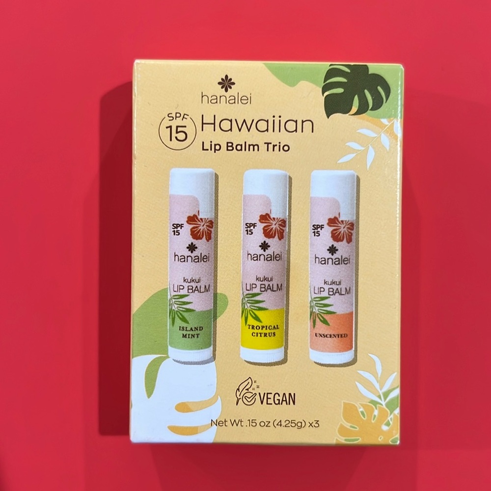 Hanalei Hawaiian Lip Balm Trio